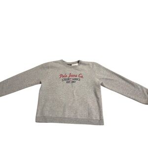 Polo Jeans Co. Gray Sweatshirt with Red Logo